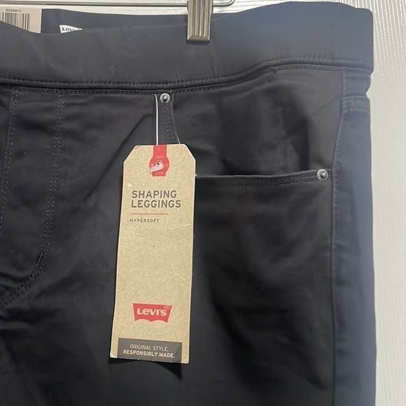 Levi’s leggings woman black shaping pant super skinny leg mid rise plus New 16M - Picture 4 of 11